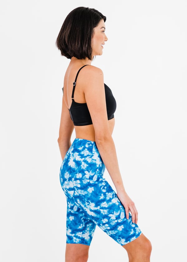 Adjustable Strap Swim Bra With Long Bike Swim Shorts