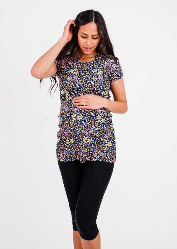 Nikki Nursing and Maternity Swim Tunic With Capri Swim Leggings