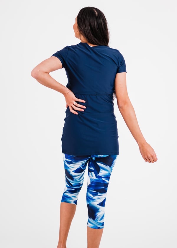 Nikki Nursing and Maternity Swim Tunic With Capri Swim Leggings