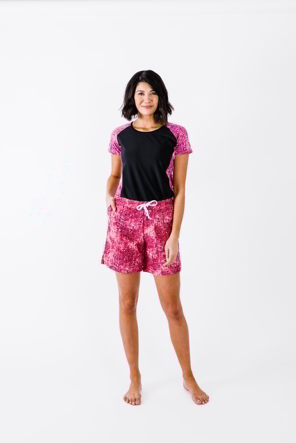 Loose Fit Adele Swim Top With 7" Board Shorts