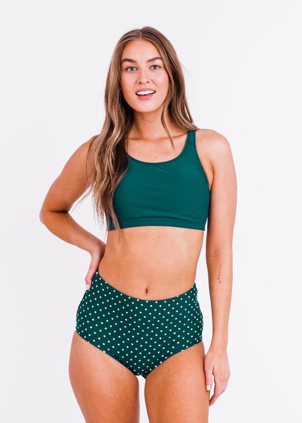 Racerback Swim Bra With High-Waisted Bikini Bottom