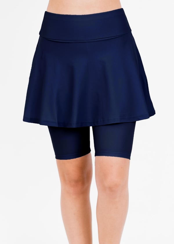 Swim skort. Modest plus size skirt and pants. Women's' modest plus size swim skirt. Excellent sun protection UPF +50
