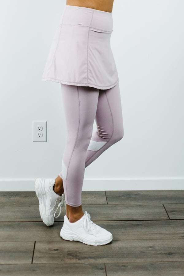 Short Sport Skirt With Attached 27" Leggings