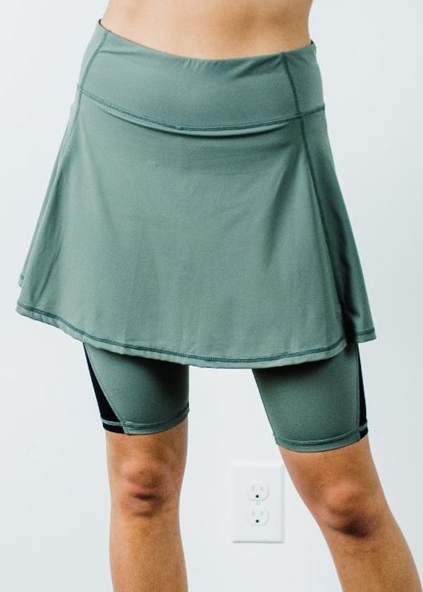 Midi Sport Skirt With Attached 10" Leggings