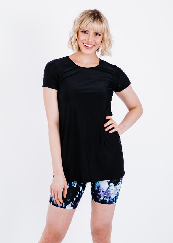 Anna Swim Tunic With Mid-Thigh Swim Shorts