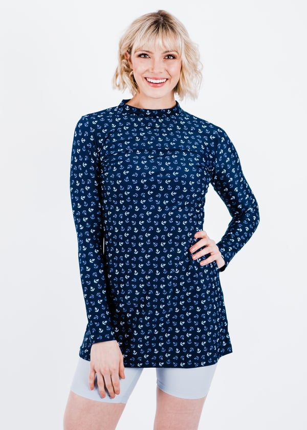 Jenna Swim Tunic With Mid-thigh Swim Shorts