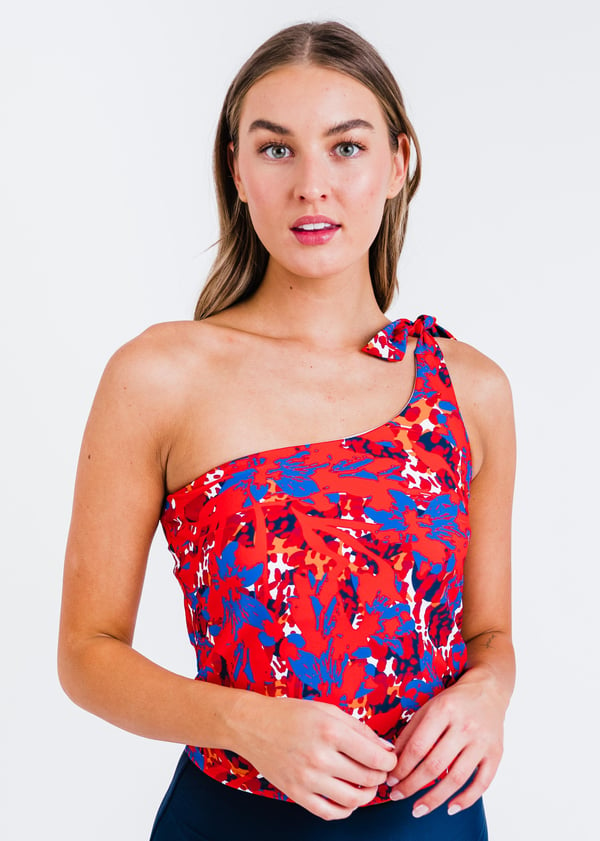 Layla Crop Swim Top - Red Resort - Last chance to get this color!