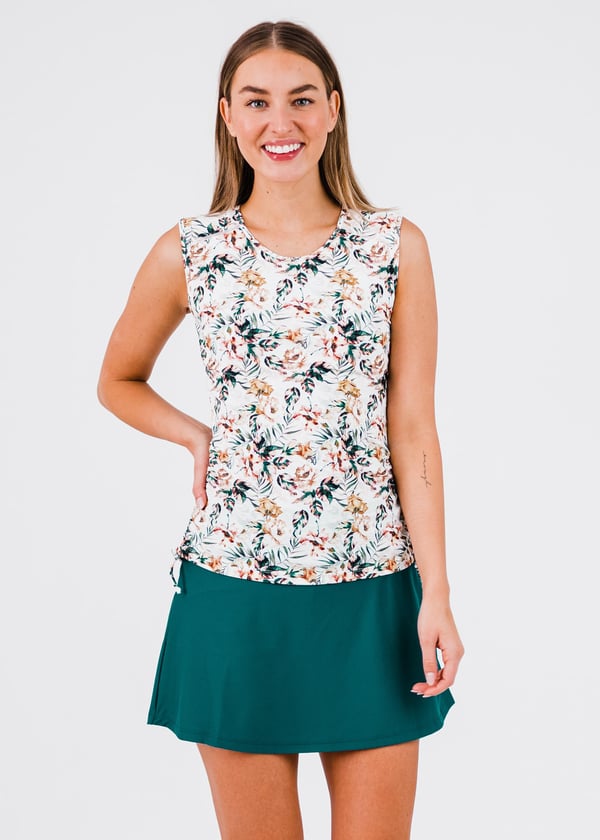Closed Back Maya Swim Top With A-line Swim Skort