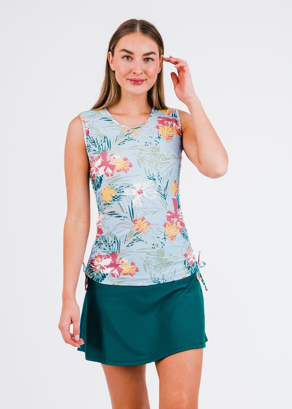 Closed Back Maya Swim Top With A-line Swim Skort