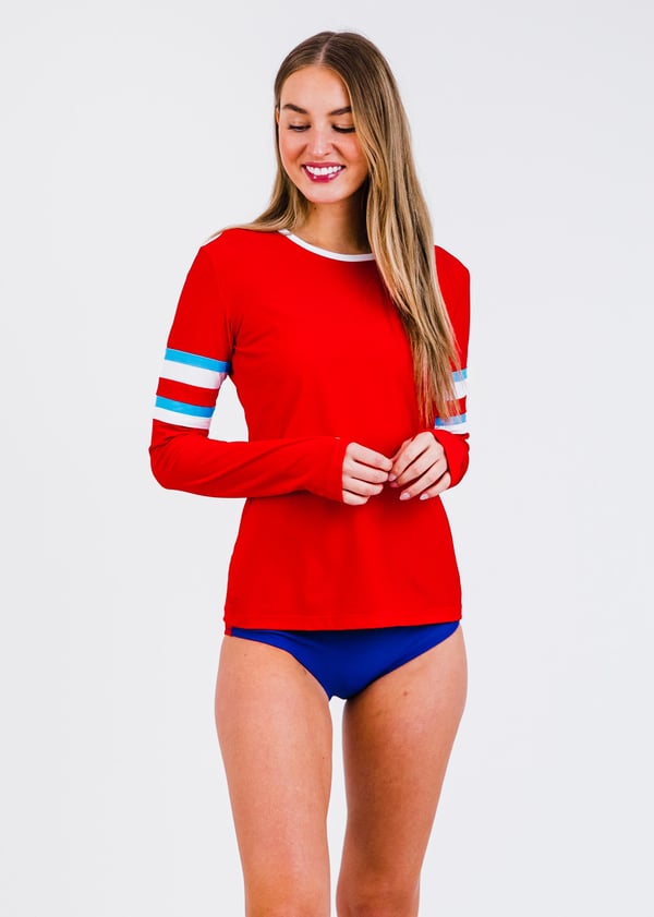 Hot Diggity Rash Guard With Hip-Hip Hooray Bikini Bottom