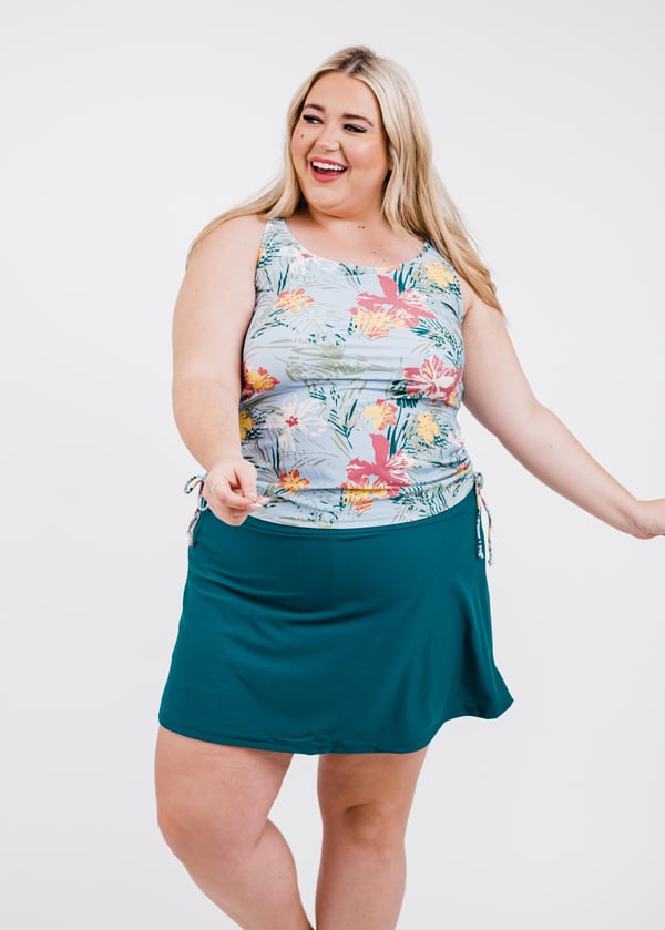 Plus Size Maya Swim Top With Short Swim Skort