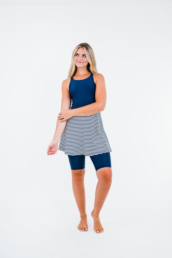 Emily Swim Dress With Long Bike Swim Shorts