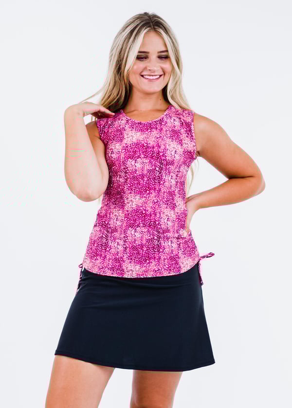 Closed Back Maya Swim Top With A-line Swim Skort