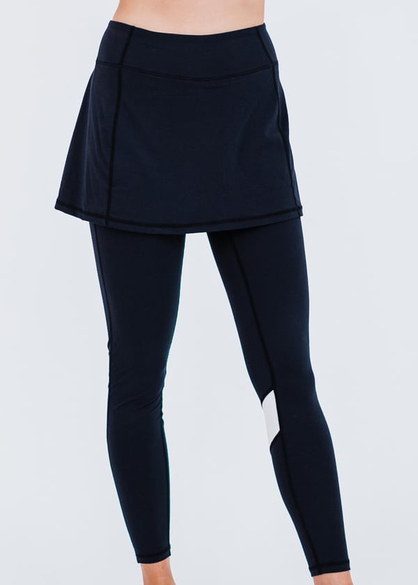 Short Lycra® Sport Skirt With Attached 27" Leggings