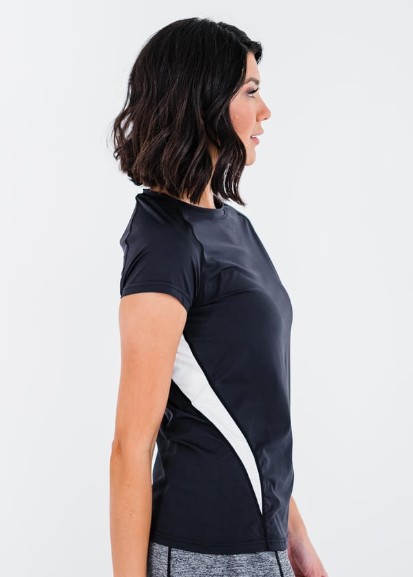 Pro Cap Sleeve Performance Top With Mesh Panels