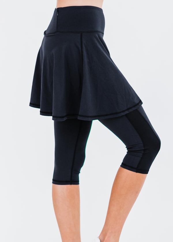 Flowy Lycra® Sport Skirt With Attached 17" Leggings