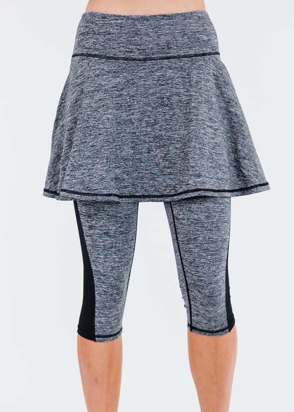 Flowy Lycra® Sport Skirt With Attached 17" Leggings