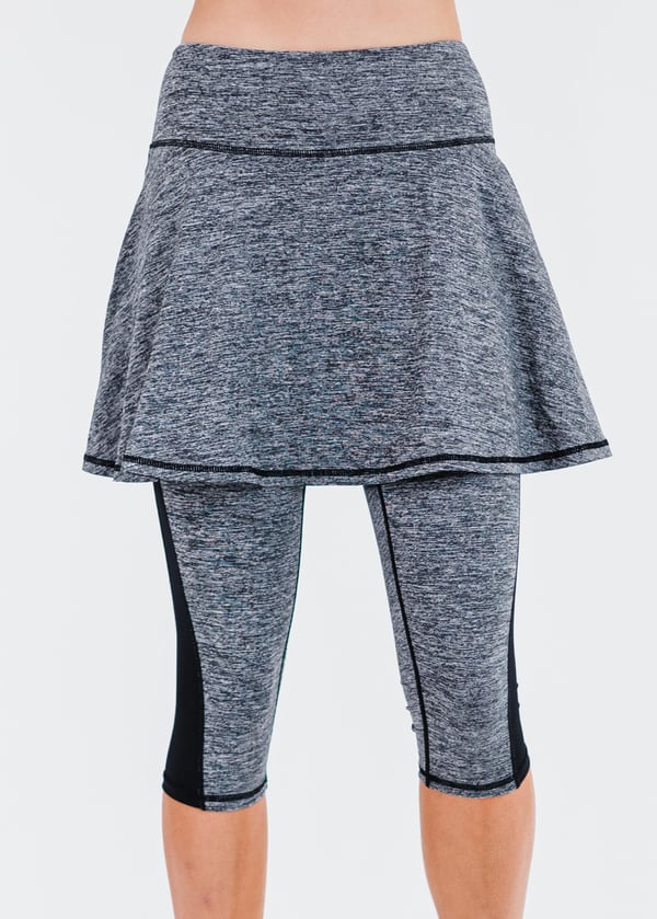 Flowy Lycra® Sport Skirt With Attached 17" Leggings