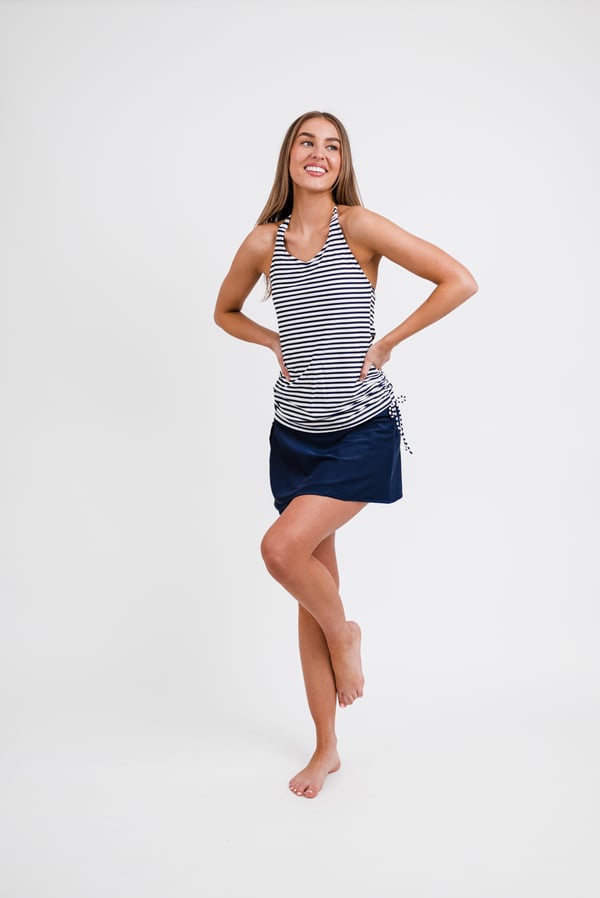 Halter Maya Swim Top With Capri Swim Leggings