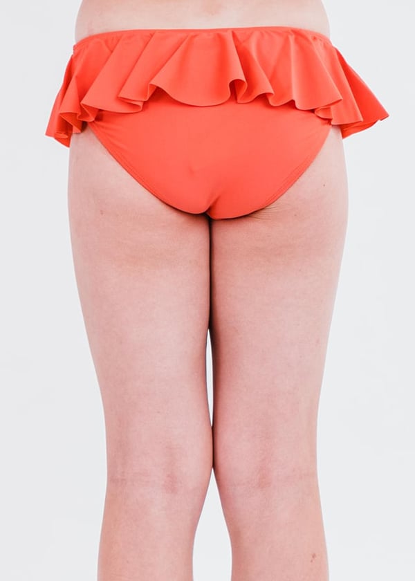 Girls' High-Waisted Ruffle Bikini Bottom