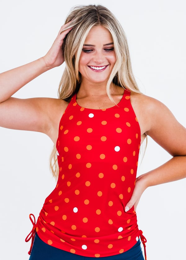 Maya Swim Top With Removable Cups - Dotty