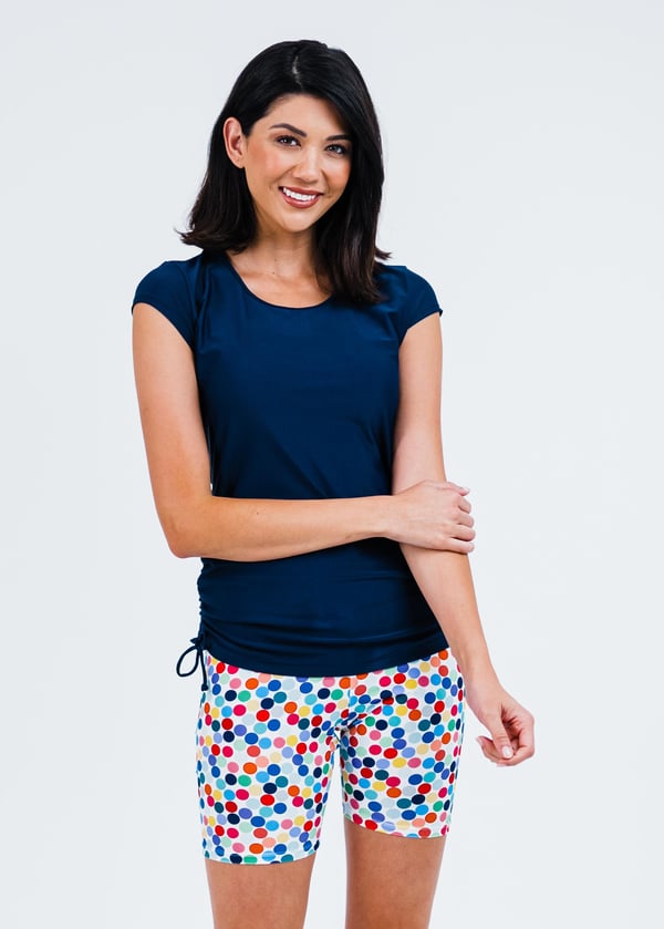 Sadie Swim Top With Mid-Thigh Swim Shorts