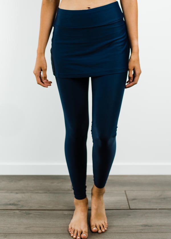 Skirted Long Swim Leggings