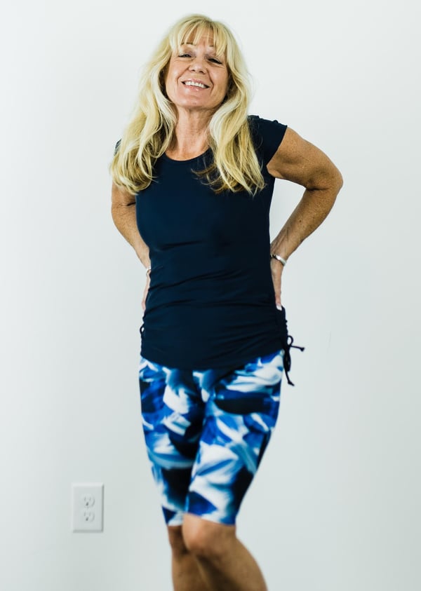 Sadie Swim Top With Long Bike Swim Shorts