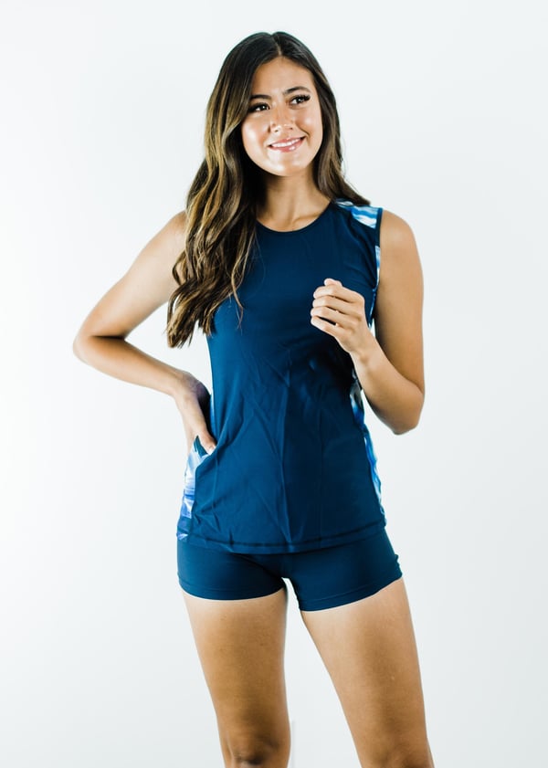 Loose Fit Maya Swim Top With Swim Shorts