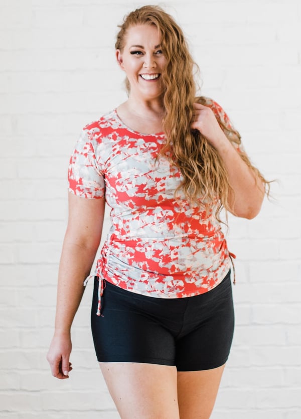 Plus Size Adele Swim Top With Swim Shorts 