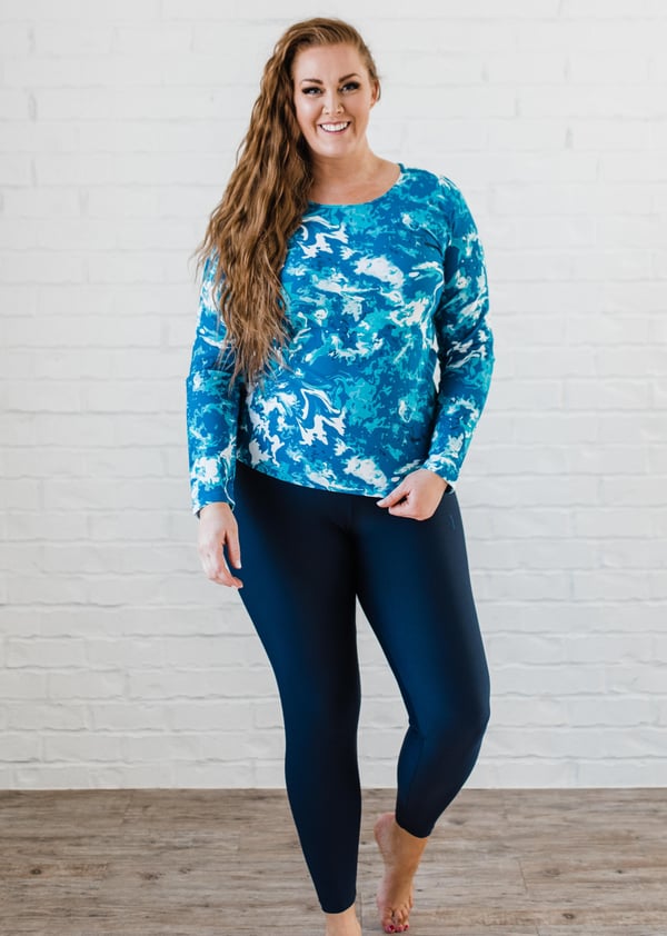 Plus Size Nora Swim Top With Long Swim Leggings 