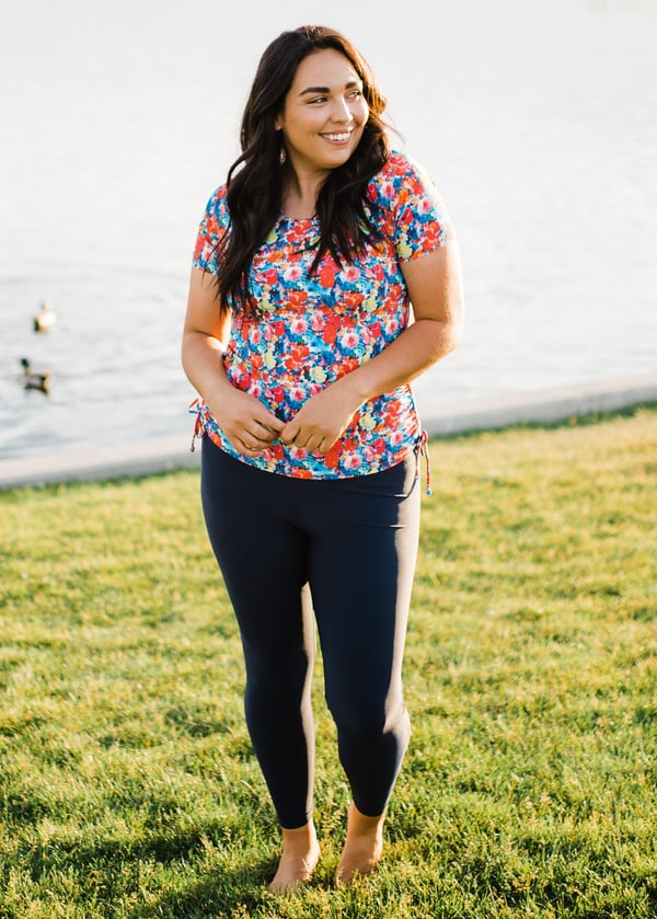 Plus Size Adele Swim Top With Long Swim Leggings 