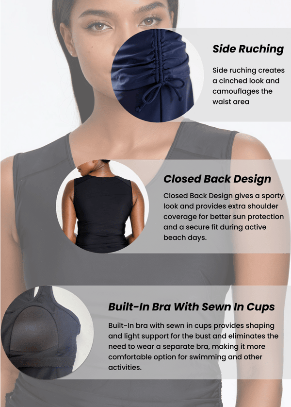 Closed Back Maya Swim Top