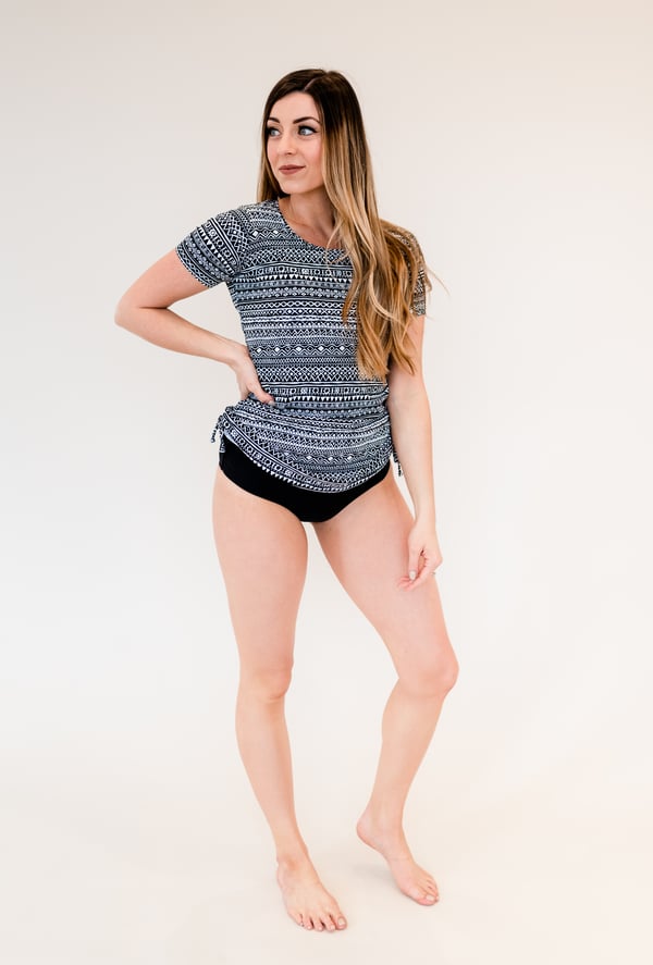 Adele Swim Top With High-Waisted Bikini Bottom