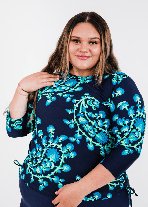 Plus Size Margaux Swim Top With Swim Shorts