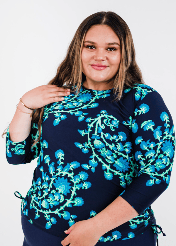 Plus Size Margaux Swim Top With 4" Board Shorts