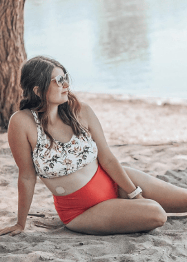 Racerback Swim Bra With High-Waisted Bikini Bottom