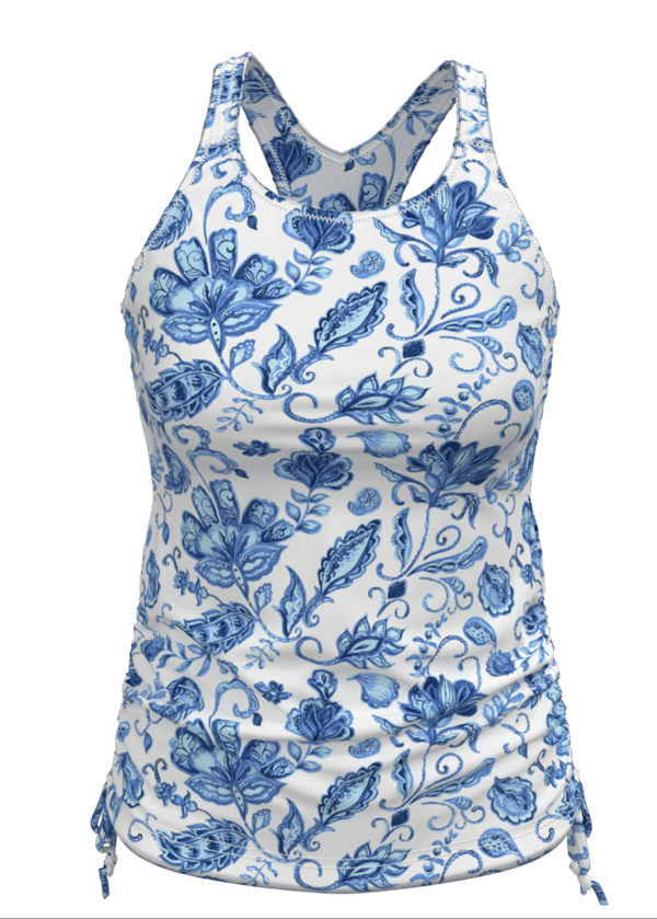 Maya Swim Top With Removable Cups - Blue Dreams