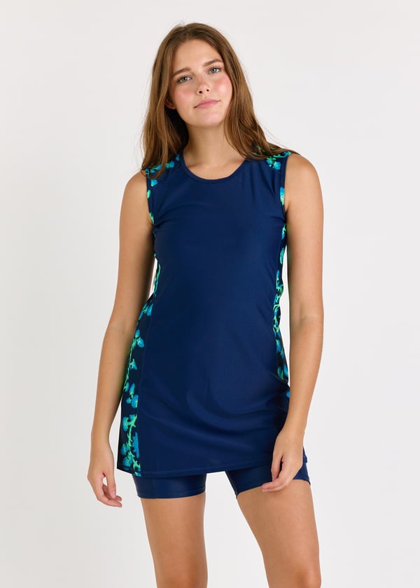 Serena Swim Tunic With Mid-Thigh Swim Shorts