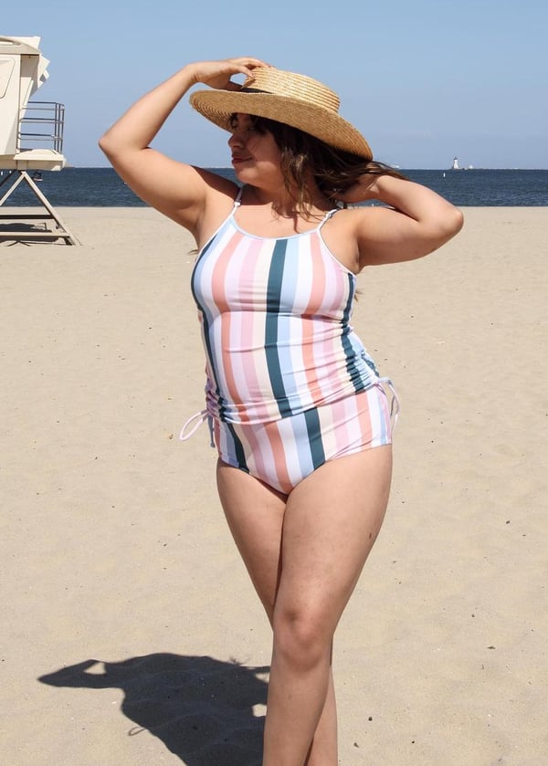 Adjustable Strap Maya Swim Top With High-Waisted Bikini Bottom
