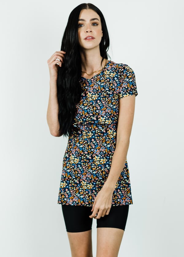 Nikki Nursing and Maternity Swim Tunic With Mid-Thigh Swim Shorts