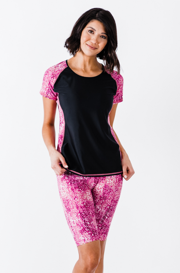 Loose Fit Adele Swim Top + Long Bike Swim Shorts