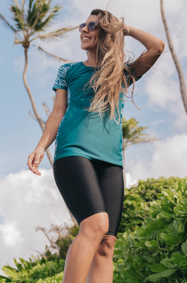 Loose Fit Adele Swim Top + Long Bike Swim Shorts