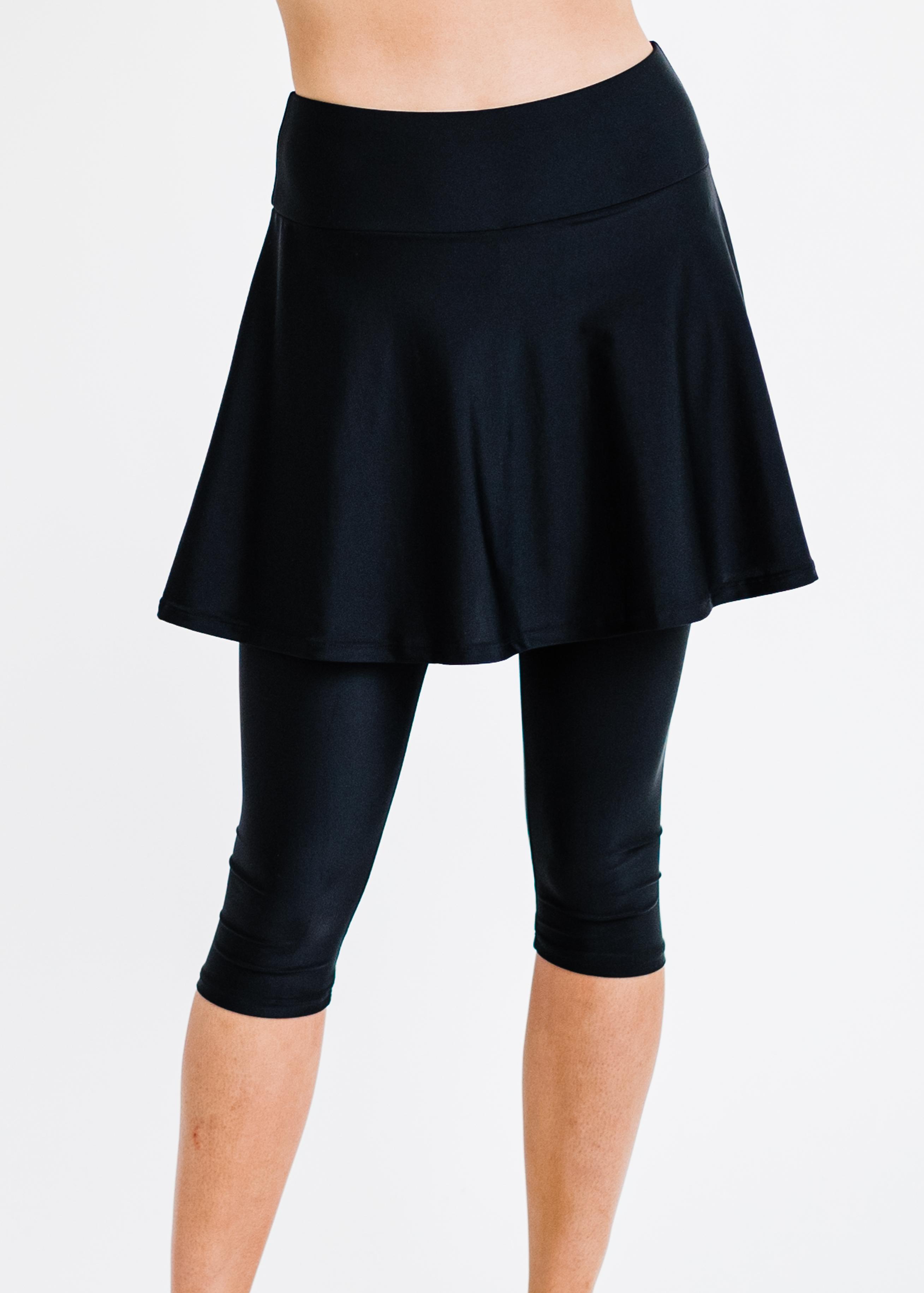 NAVIVERSE☆Pocket Capri Skirt skirted-capri-eco-navy-