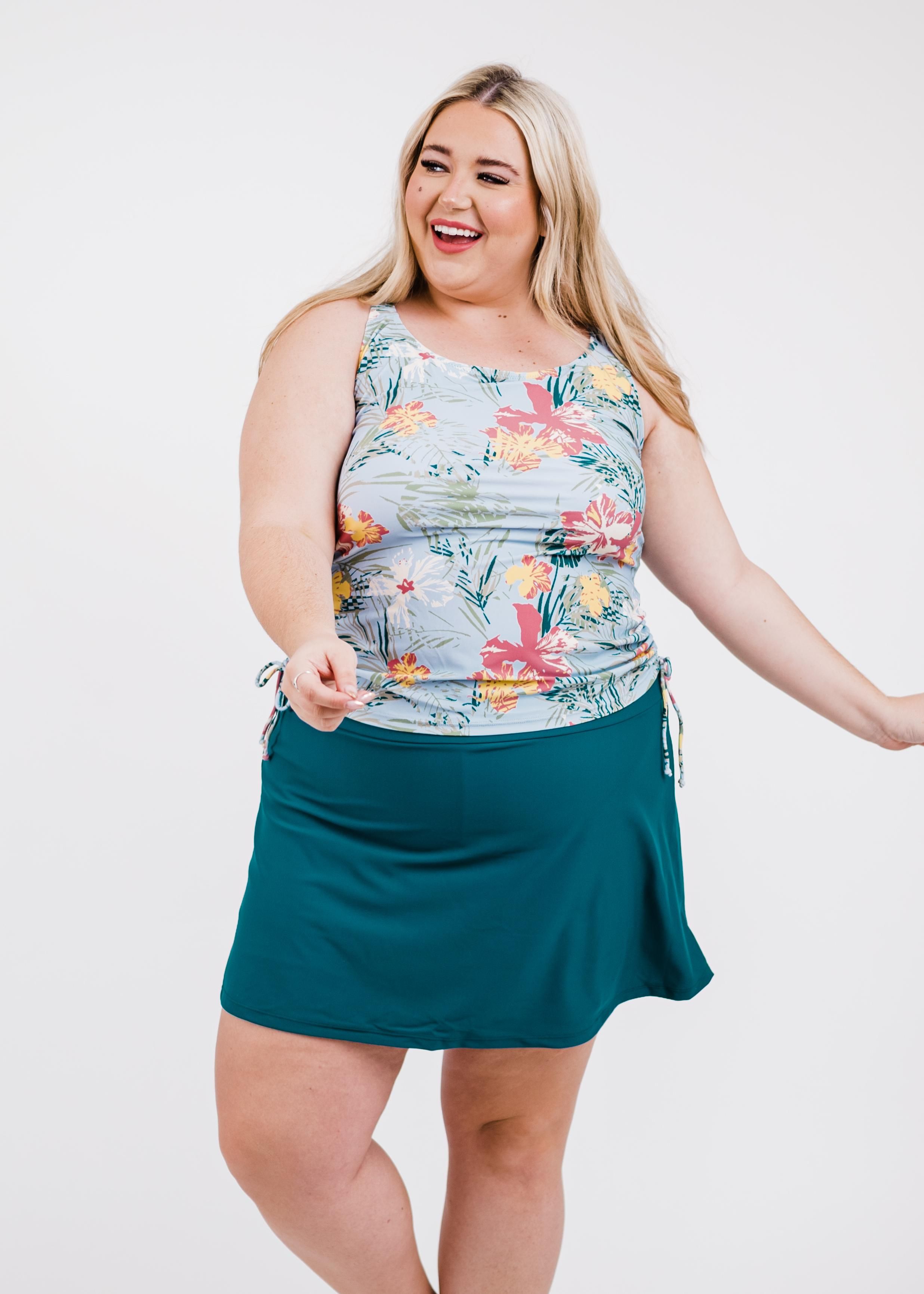 plus size swim skort