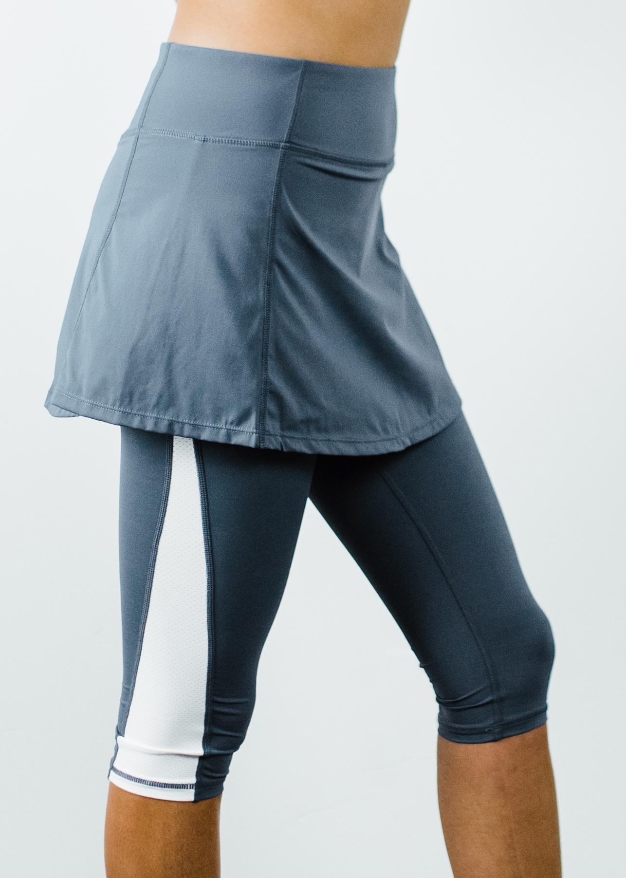 Heather Grey Leggings with Skirt – Sol Sister Sport-chantamquoc.vn