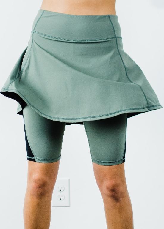 Midi Sport Skirt With Attached 10 Leggings. Calypsa by ModLi