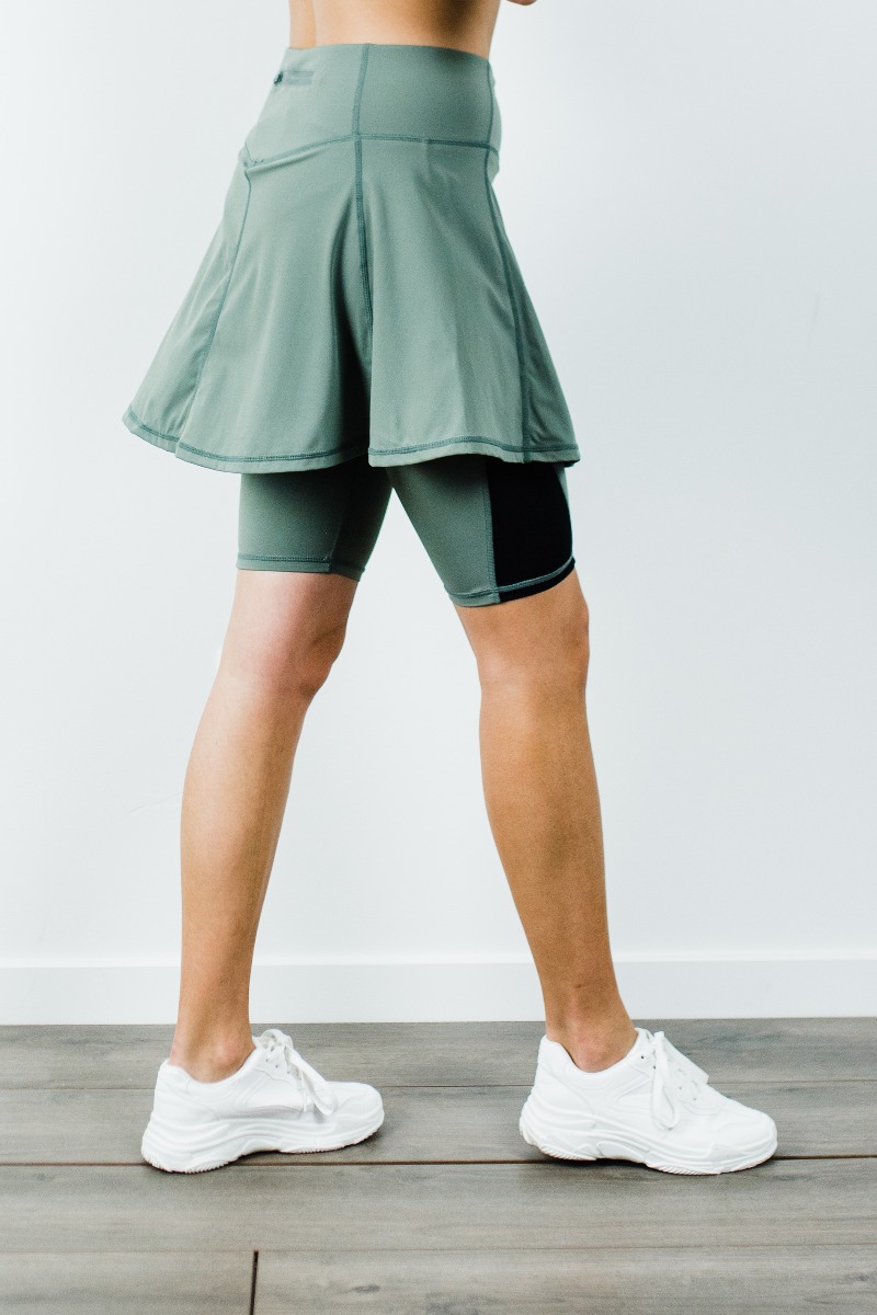 Midi Sport Skirt With Attached 10 Leggings