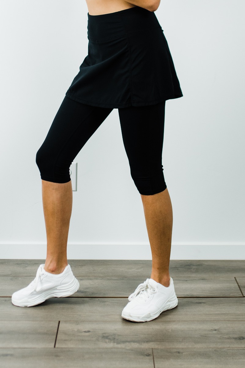 Short Sport Skirt With Attached 17" Leggings